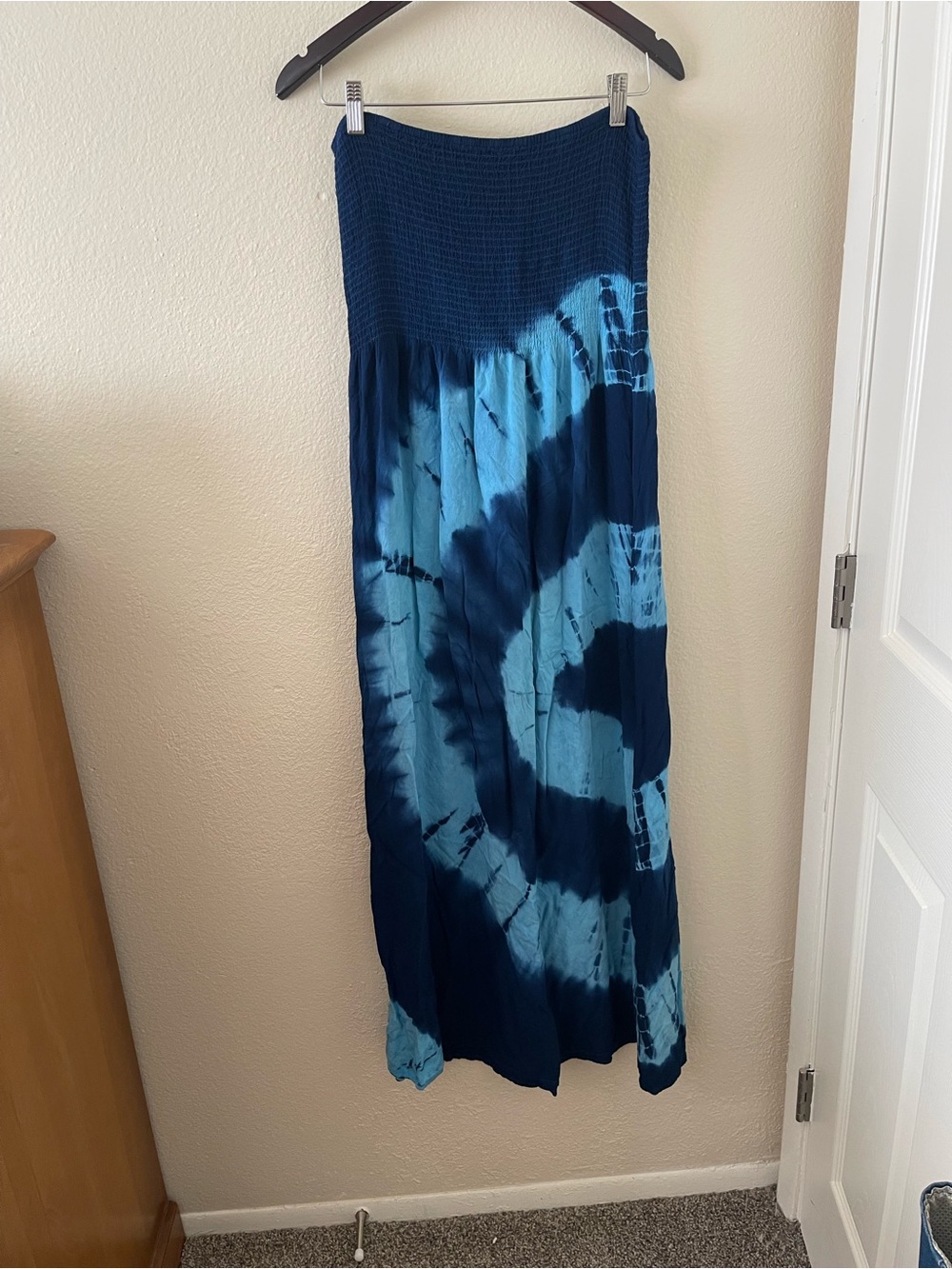 Blue Tie-Dye Maxi dress